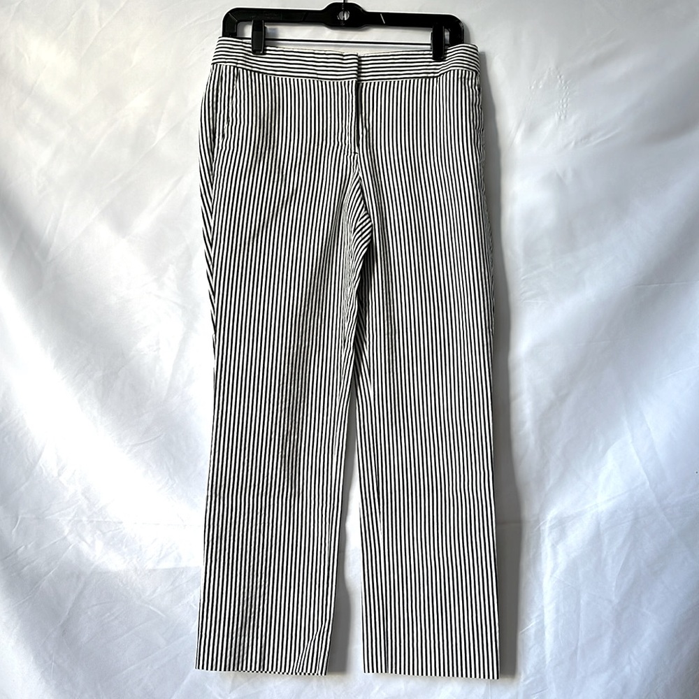 J. Crew Women’s Navy Blue/White Stripes Pants Trousers